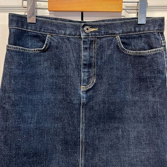 Gap‎ Blue Denim Knee Length Skirt Size 6 - Picture 2 of 10